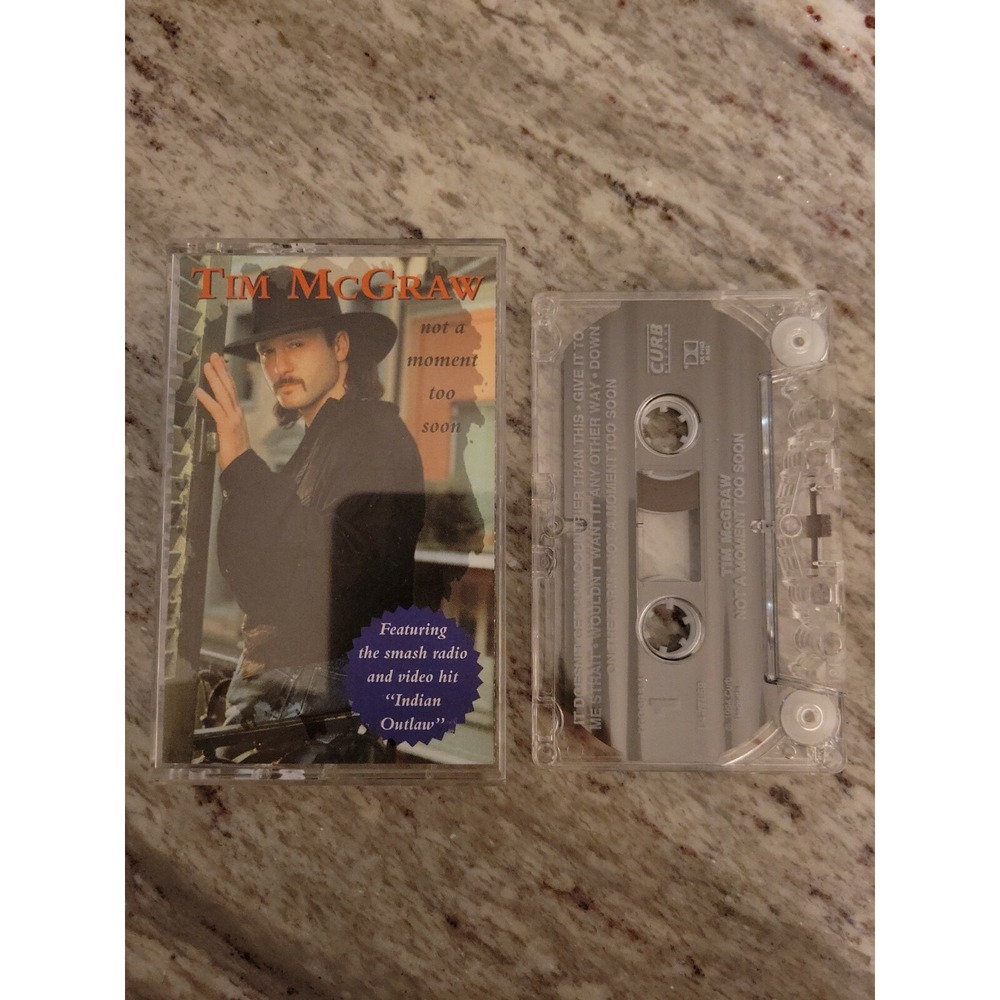 Tim McGraw Not a Moment Too Soon Cassette Tape 1994 Curb Records 0715187765948